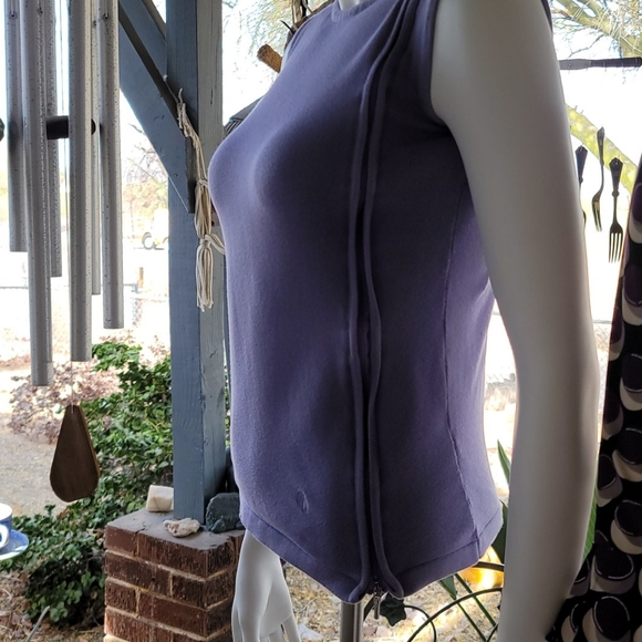 Babe Didrikson Slant Side Zip Sleeveless Tank Top - Picture 4 of 8